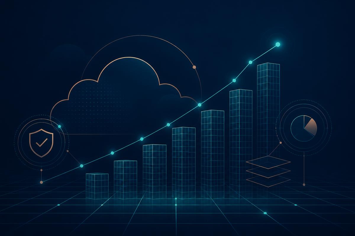 Abstract cloud cost governance illustration
